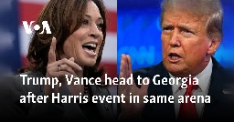 Trump, Vance head to Georgia after Harris event in same arena