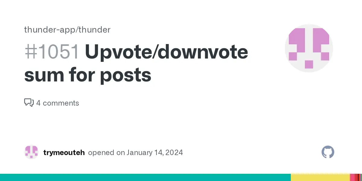 Upvote/downvote sum for posts · Issue #1051 · thunder-app/thunder