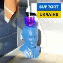 Stojak na szczotkę do muszli w formie popiersia Putina