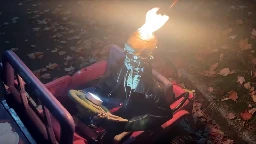 Flaming Power Wheels Skeleton Wins Halloween