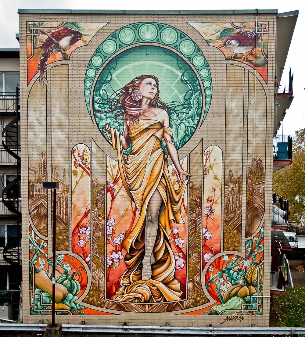 Notre-Dame-de-Grâce/ Our Lady of Grace - by A'shop (spray paint mural, 2011)