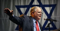 He claimed God sent Hitler to create Israel. Now he's speaking at the pro-Israel rally. What?