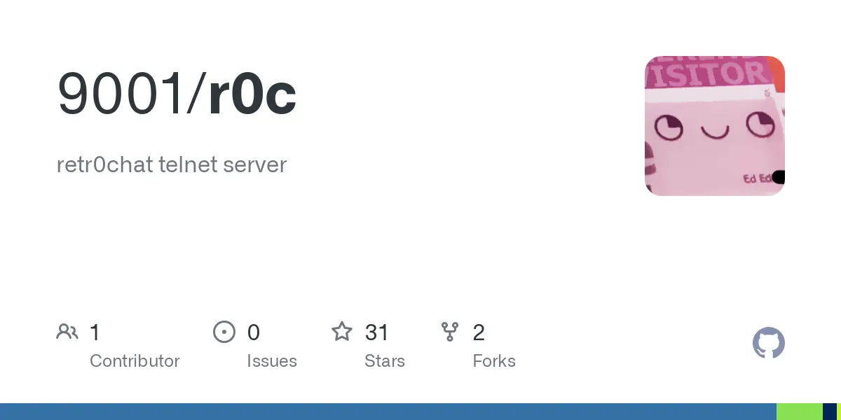 GitHub - 9001/r0c: retr0chat telnet server