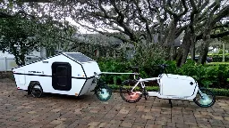 Olympic medalist develops tow-behind camper for e-bikes with staggering range: 'Takes away the anxiety of long-distance touring'