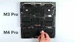 M4 MacBook Pro features soldered storage and battery glue