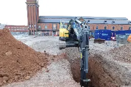 Trenches have been dug in the foundations of Wigan's former shopping centre in a bid to find archeological treasures