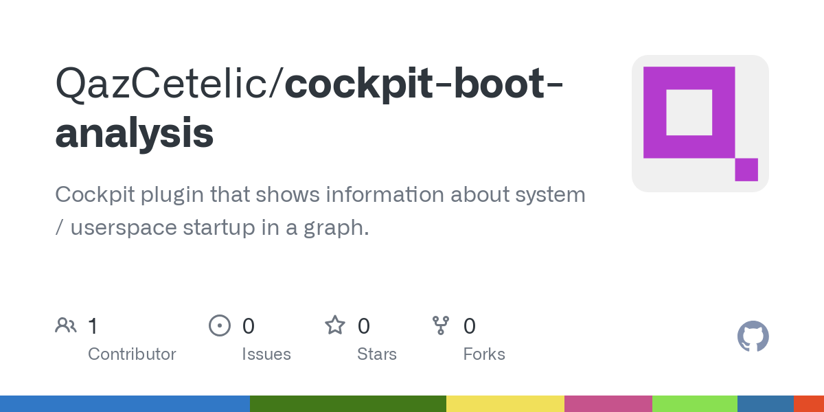 GitHub - QazCetelic/cockpit-boot-analysis: Cockpit plugin that shows information about system / userspace startup in a graph.