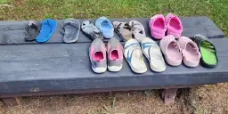 Foxes accused of stealing Crocs, sandals from campers after many pairs found at den