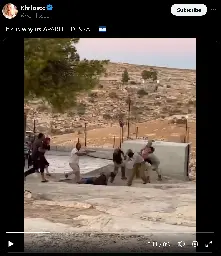 [NSFW video, due to unconscious or unalive in result of attack] This is why its APARTHEID ISRAEL 🇮🇱