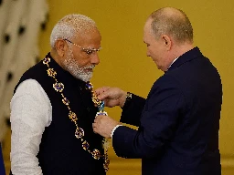 Putin bestows Russia’s highest civilian honour on India’s PM Modi