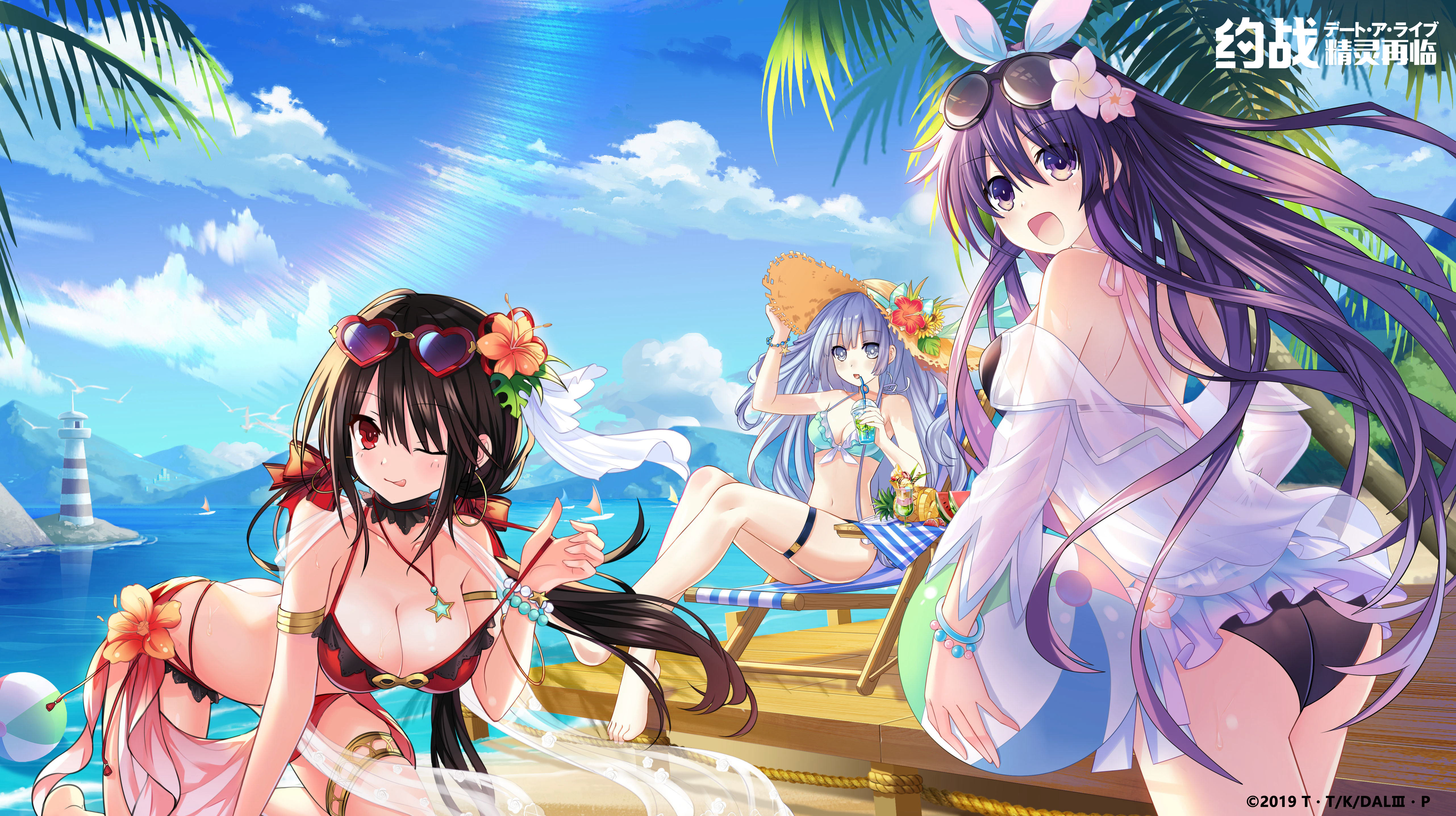 Kurumi at the beach with the girls