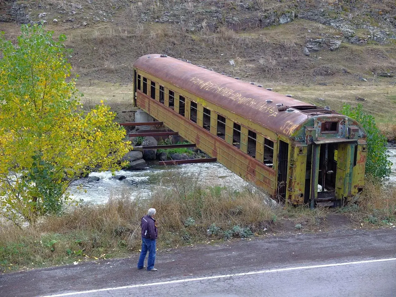 Bridge From An Old Rail Car (South Georgian Mountains)