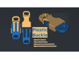 Plastic Buckle (Designed for 3d printing with zero supports) by ICant3DPrint