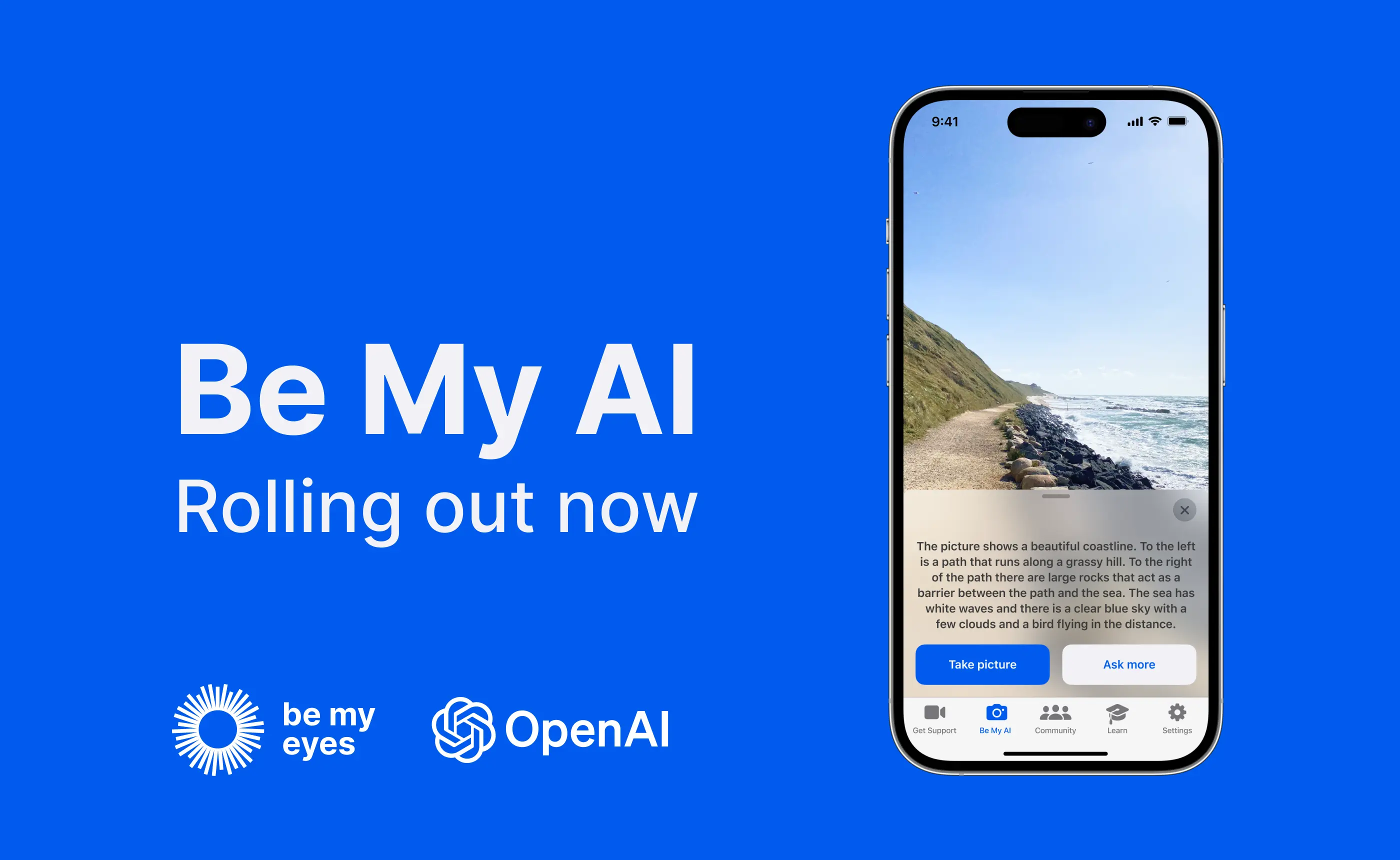 Announcing ‘Be My AI,’ Soon Available for Hundreds of Thousands of Be My Eyes Users