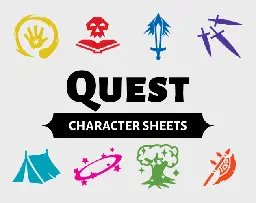 Quest Character Sheets by gurkenlabs