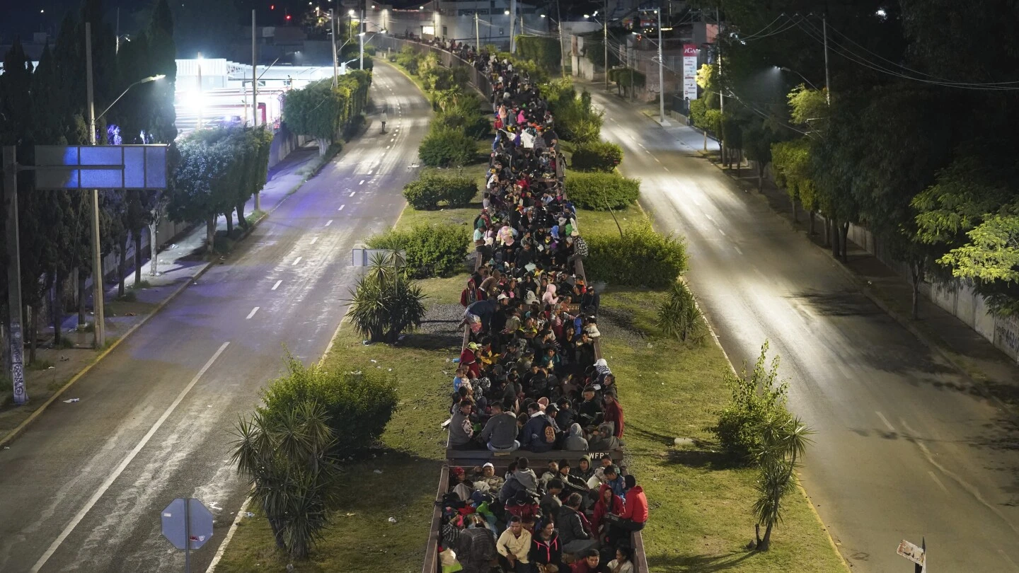 Mexico's president says 10,000 migrants a day head to US border; he blames US sanctions on Cuba