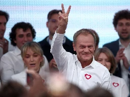 ‘New era’: Tusk celebrates exit polls suggesting opposition win in Poland