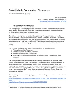 Global Music Composition Resources: An Annotated Bibliography