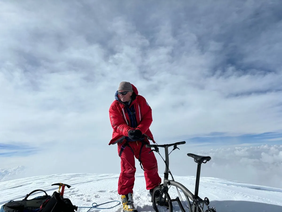 60-year-old man sets record for highest ever bike ride, on a Brompton