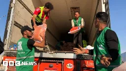 Aid delivery waits to enter Gaza from Egypt at Rafah crossing