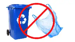 Heads up! Single-use plastic bags are no longer allowed in blue recycling bins in San Antonio