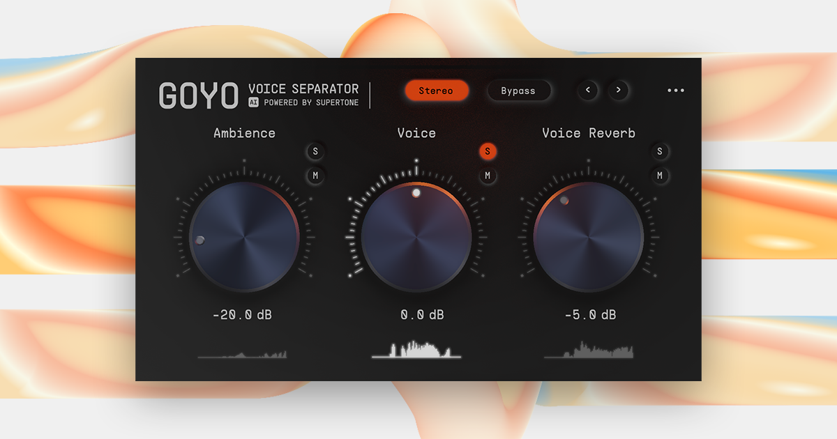 GOYO Voice Separator | De-noise, De-Reverb, De-Voice - All in One Plugin