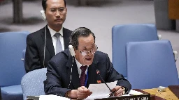 North Korea's ambassador blames US for regional tensions in a rare appearance at UN Security Council