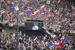 Polish opposition rally draws 'a million'  protesters to Warsaw