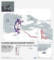 An estimated map of the Black sea oil spill