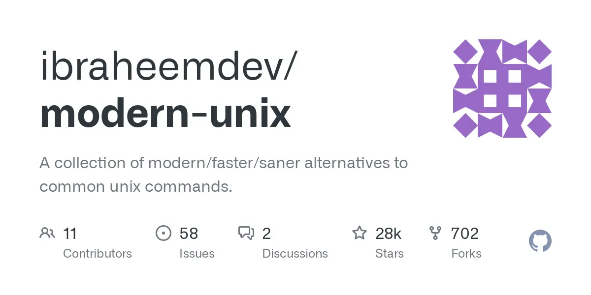 GitHub - ibraheemdev/modern-unix: A collection of modern/faster/saner alternatives to common unix commands.