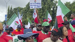 Labor unions across Nigeria protest against soaring cost of living under new president