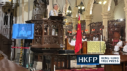 Hong Kong’s oldest church building displays China’s flag for first time on National Day