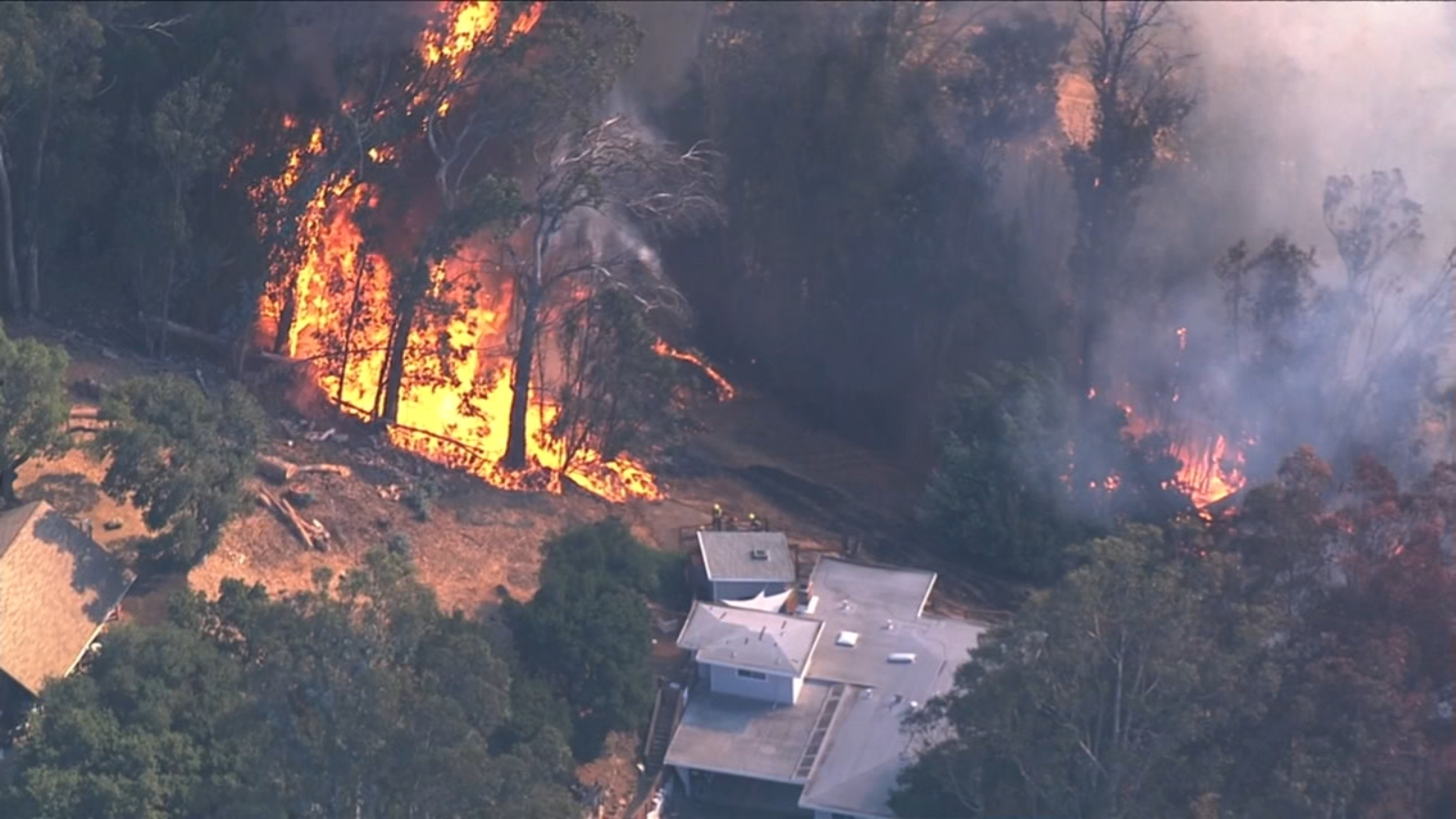 LIVE: Evacuations ordered for 4-alarm Oakland brush fire, at least 7 homes damaged