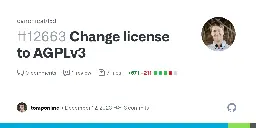 Change license to AGPLv3 by tomponline · Pull Request #12663 · canonical/lxd