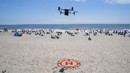 On NYC beaches, angry birds fight drones patrolling for sharks and struggling swimmers