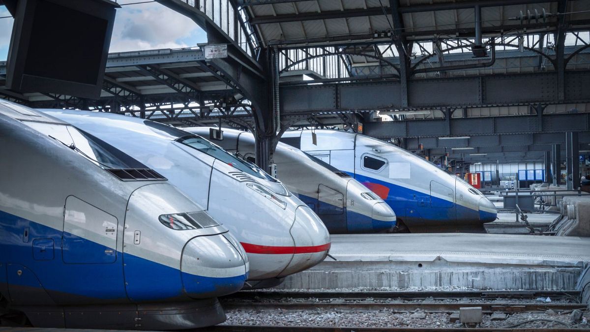 Where in Europe has the most and least direct trains to other cities?