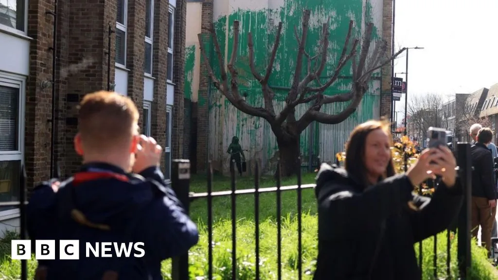 Banksy: Artist confirms new London tree mural is his own work