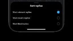 X now lets you sort replies so blue checks don’t bury other users’ comments