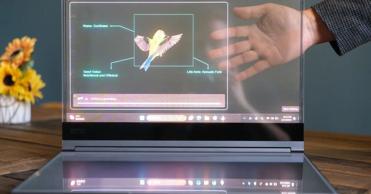 Lenovo’s concept laptop is real, transparent, and ready to impress