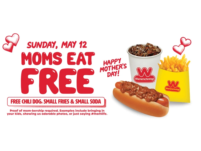 Moms Eat Free At Wienerschnitzel And Hamburger Stand On May 12, 2024 - Chew Boom