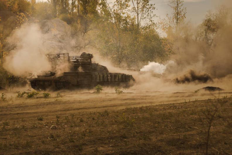 Tank at work, Ukrainian 28th Mechanized Brigade, Russo-Ukrainian War, 2024