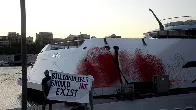 Activists spray red paint over billionaire Walmart heiress's superyacht for a second time