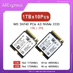 94.08€ 30% OFF|Western Digital WD SN740 1TB 2TB M.2 SSD 2230 NVMe PCIe Gen 4x4 SSD For Microsoft Surface ProX Steam Deck ROG ally| |   - AliExpress