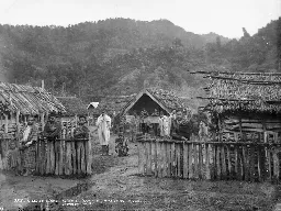 Maori settlement of Koriniti in 1885