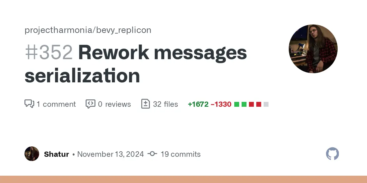 Rework messages serialization by Shatur · Pull Request #352 · projectharmonia/bevy_replicon