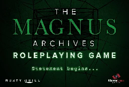 Announcing The Magnus Archive Roleplaying Game - Monte Cook Games