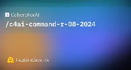 CohereForAI/c4ai-command-r-08-2024 · Hugging Face