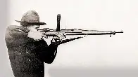 US soldier with a 'Pederson Device' to convert his bolt-action rifle into a semiautomatic, developed for WW1, 1918?