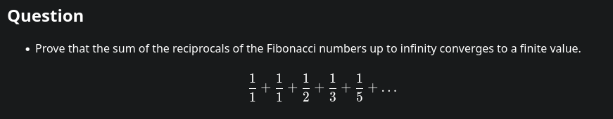 [2024/05/02] Reciprocals of Fibonacci numbers