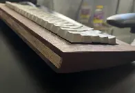 Clavier mécanique DIY, boîtier en bois de noyer et incrustation de bois de pacanier (noyer de pécan)